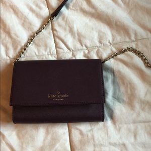 Maroon Kate spade clutch
